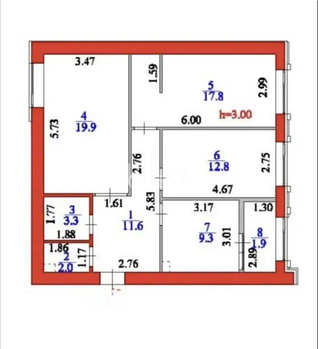 Продажа 3-комнатной квартиры, 78 м² в Астане - фото 5