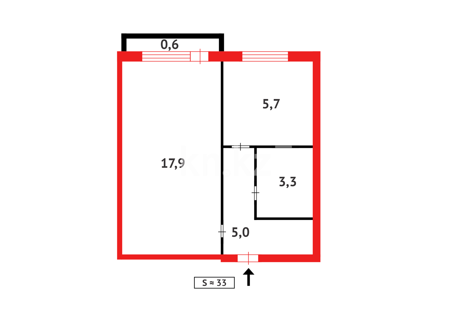 Продажа 1-комнатной квартиры, 32 м² в Караганде - фото 11