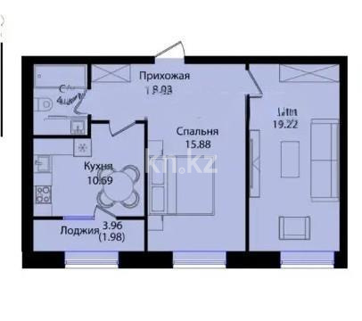 Продажа 2-комнатной квартиры, 60.17 м², ул. Е-15, дом  16 в Астане