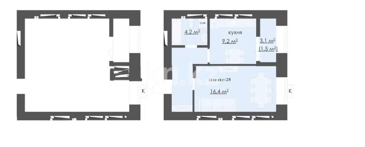 Продажа 1-комнатной квартиры, 39 м², 067 учетный квартал, дом  участок 502 в Караганде