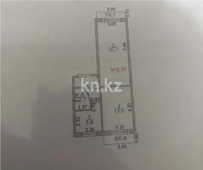 Продажа 2-комнатной квартиры, 47 м² в Караганде - фото 6