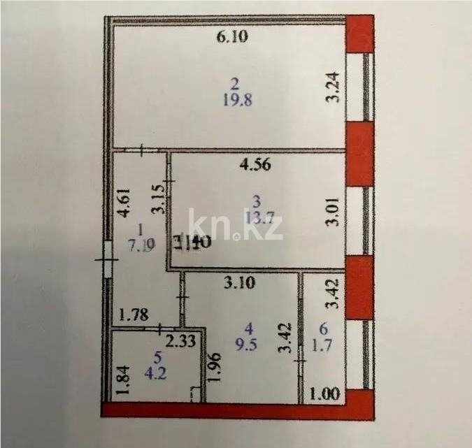 Продажа 2-комнатной квартиры, 56 м² в Астане - фото 6