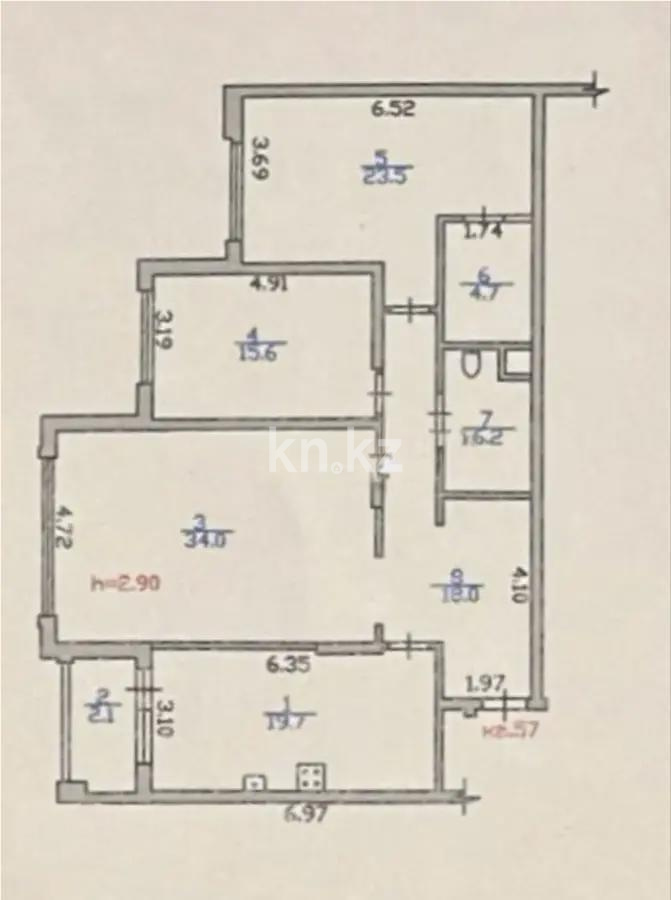 Продажа 3-комнатной квартиры, 124 м² в Алматы