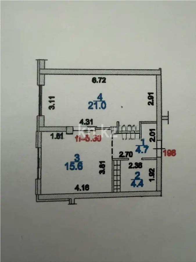 Продажа 2-комнатной квартиры, 46 м² в Алматы