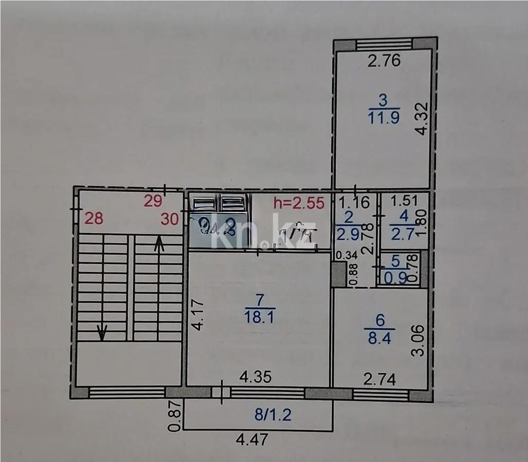 Продажа 2-комнатной квартиры, 52 м² в Караганде - фото 5