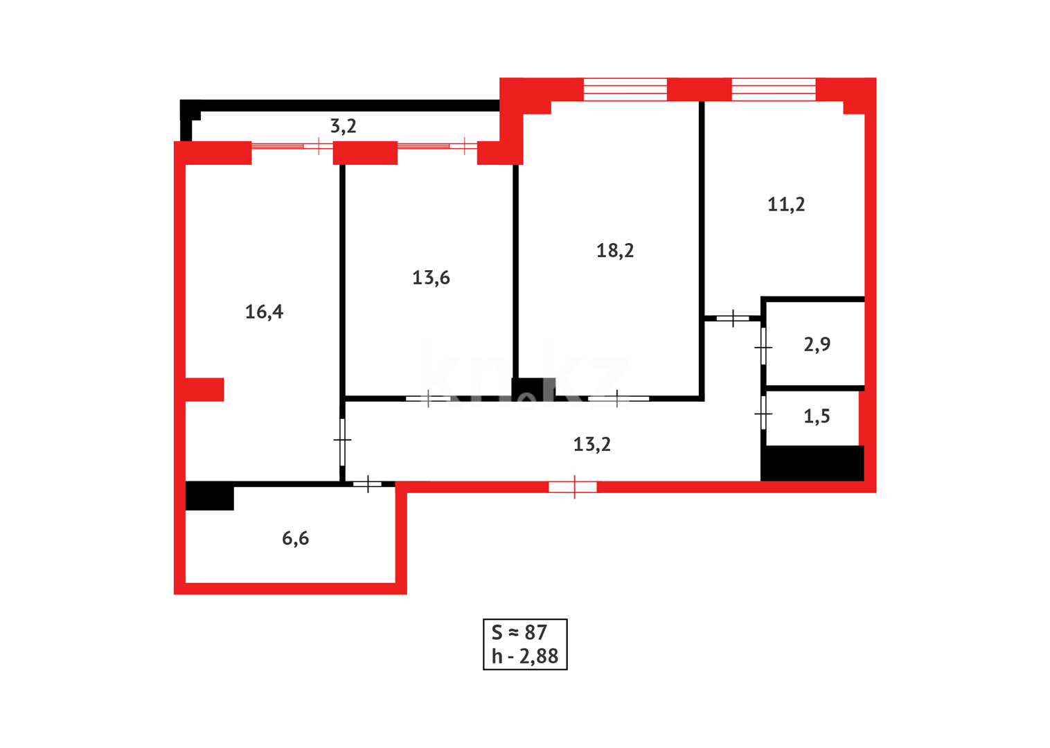 Продажа 3-комнатной квартиры, 87 м² в Караганде - фото 34