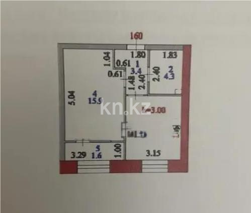 Продажа 1-комнатной квартиры, 36.6 м², ул. Керей, Жанибек хандар, дом  44/3 в Астане