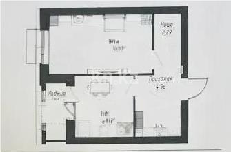 Продажа 1-комнатной квартиры, 39.19 м² в Астане