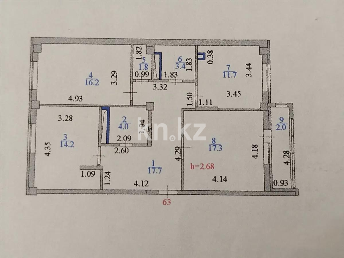 Продажа 2-комнатной квартиры, 56 м² в Астане - фото 7