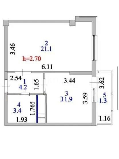Продажа 1-комнатной квартиры, 42 м² в Астане - фото 5