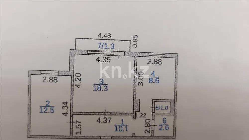 Продажа 2-комнатной квартиры, 54 м² в Караганде