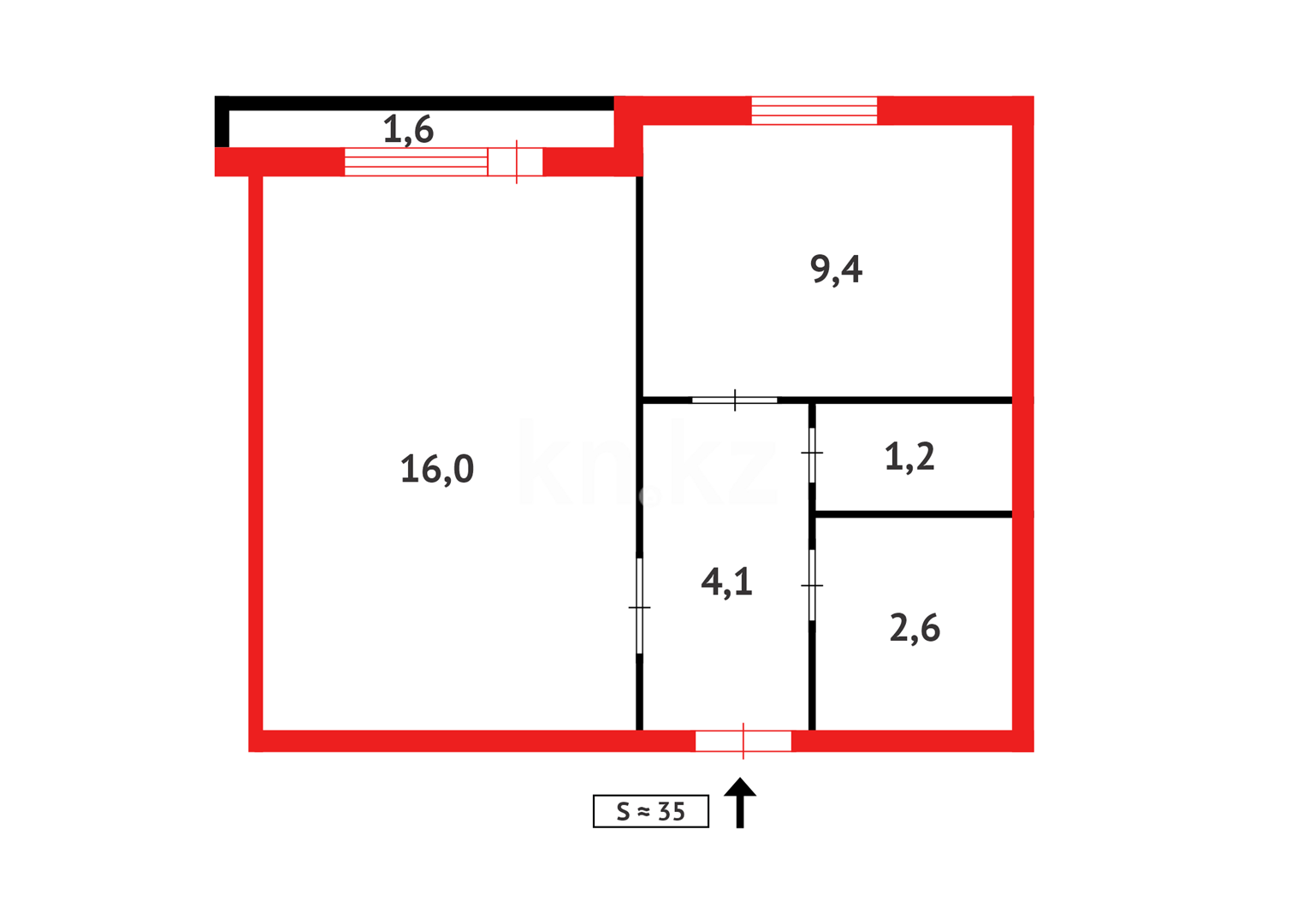 Продажа 1-комнатной квартиры, 35 м² в Темиртау - фото 15