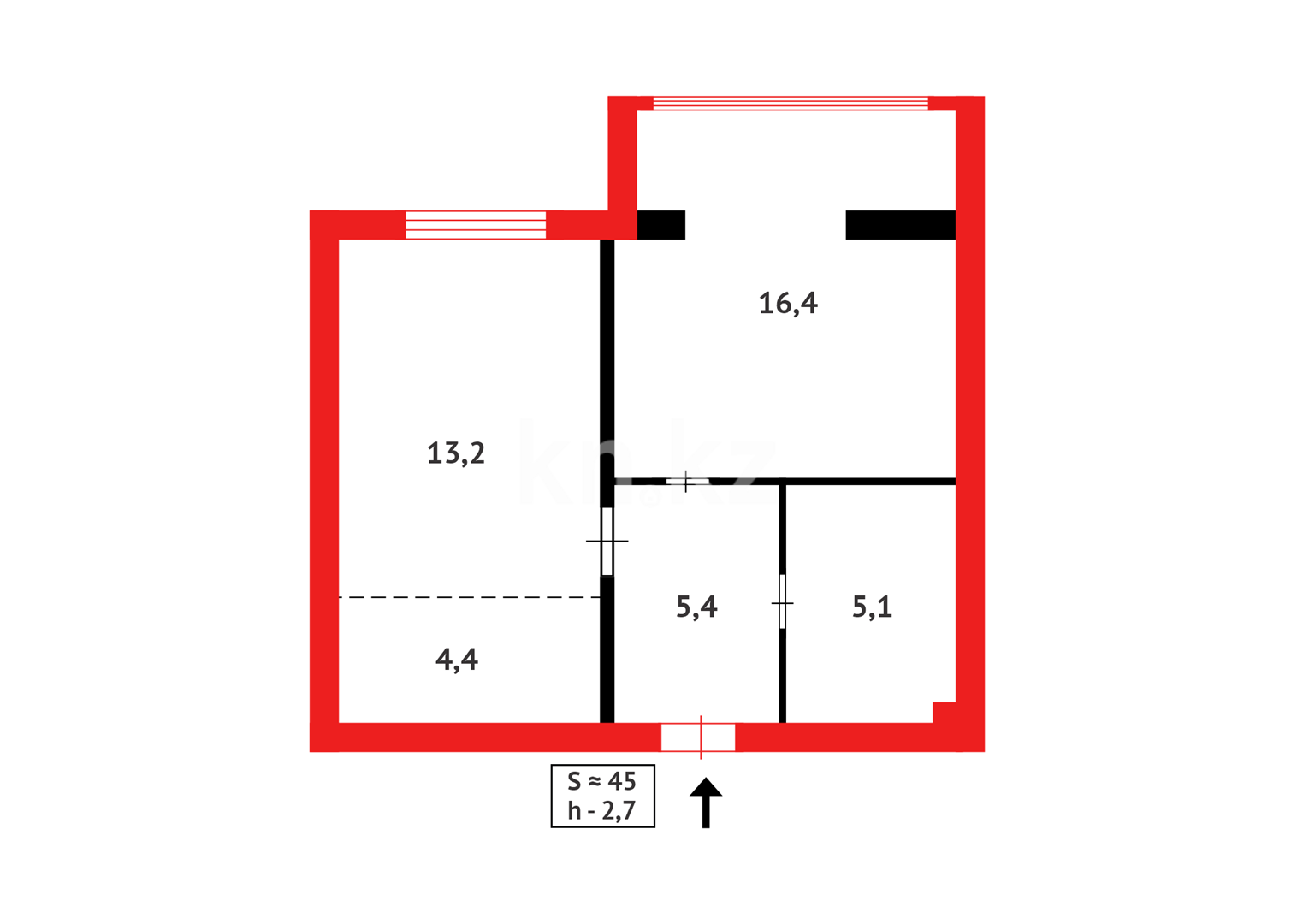 Продажа 2-комнатной квартиры, 45 м² в Астане - фото 9