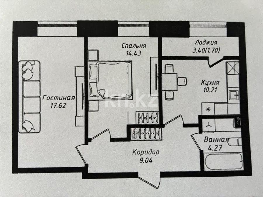 Продажа 2-комнатной квартиры, 58 м² в Астане - фото 3