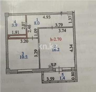 Продажа 1-комнатной квартиры, 39.8 м² в Астане - фото 3