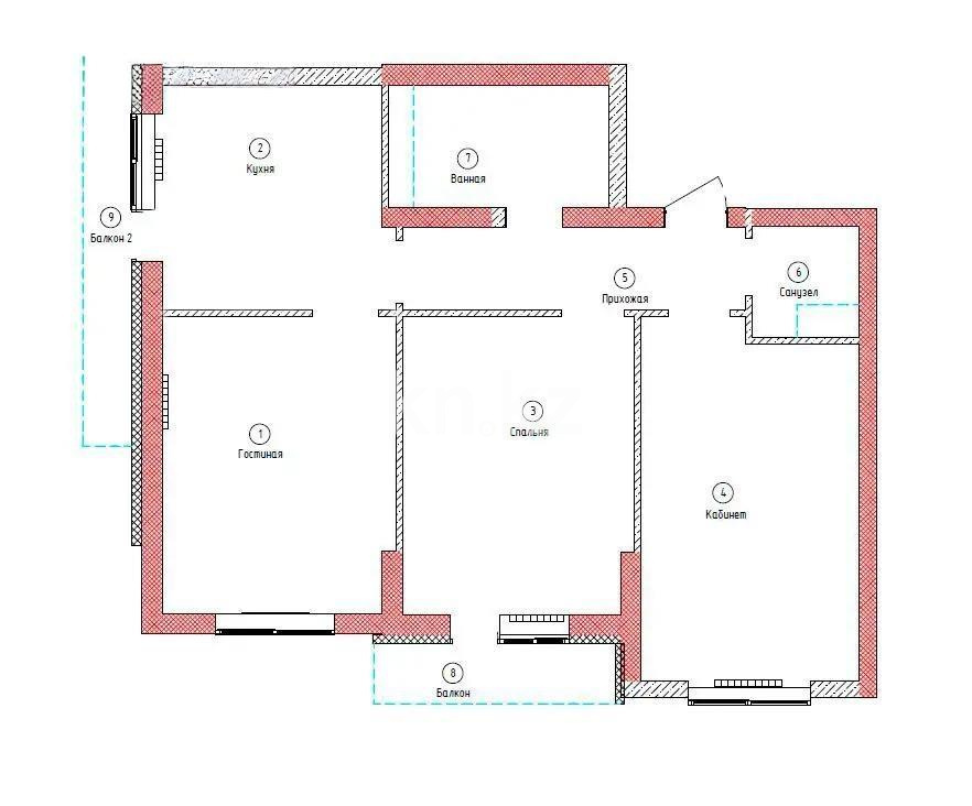 Продажа 3-комнатной квартиры, 75 м², мкр-н Калкаман-1, дом  5 в Алматы - фото 8