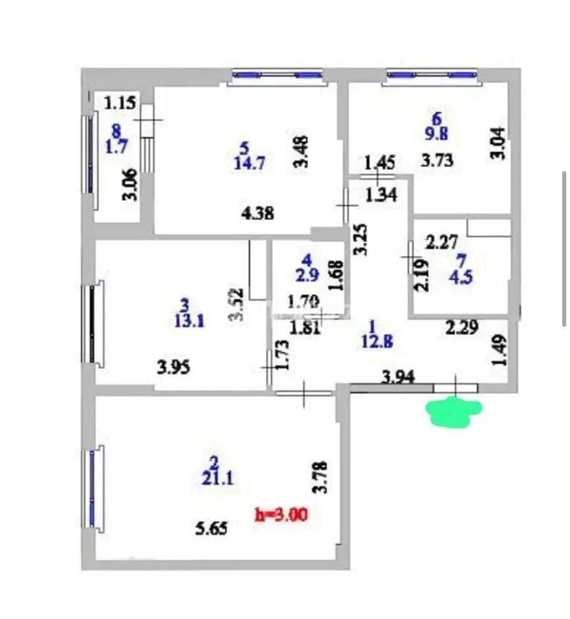 Продажа 3-комнатной квартиры, 80.2 м² в Астане - фото 7