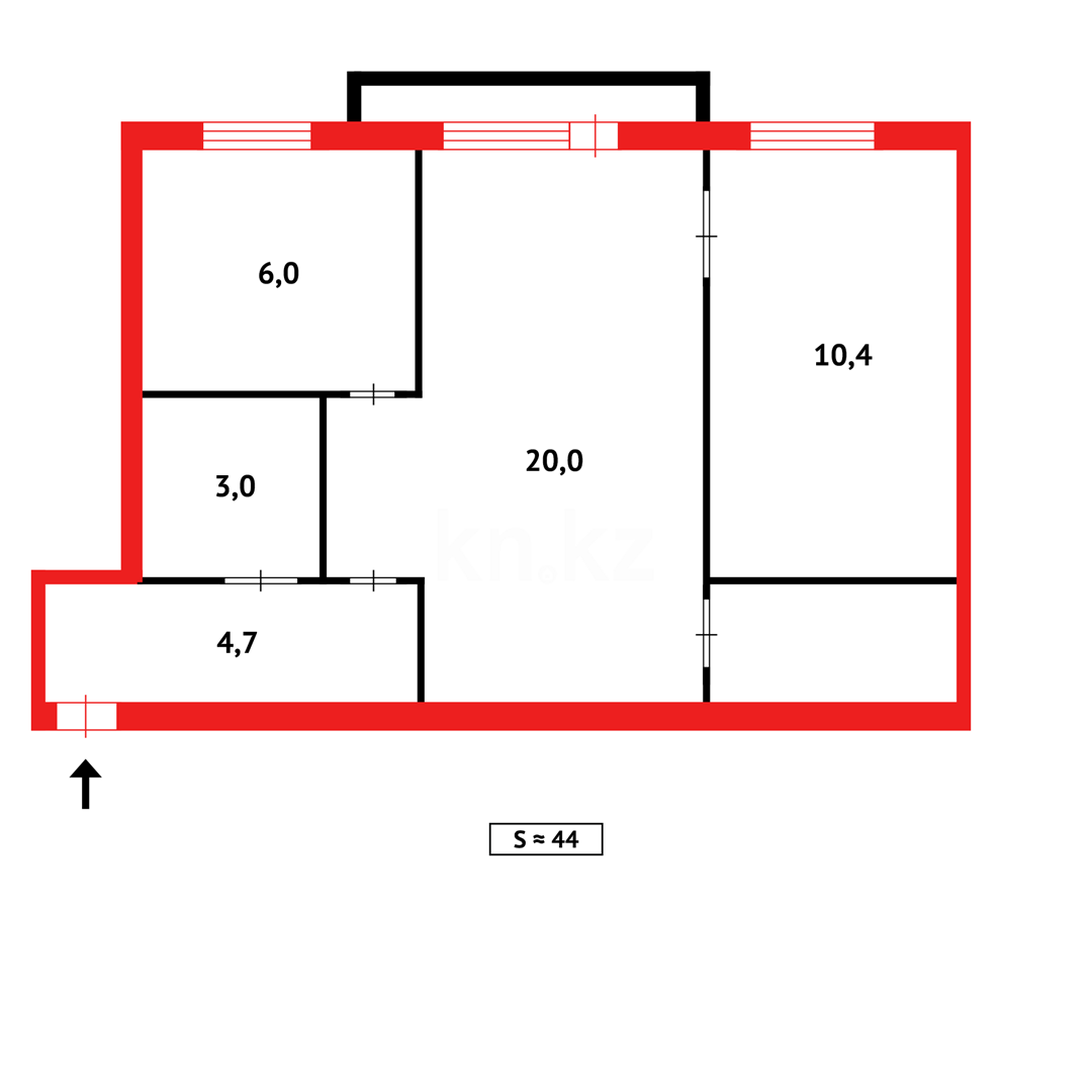 Продажа 2-комнатной квартиры, 44 м², бул. Независимости в Темиртау - фото 16