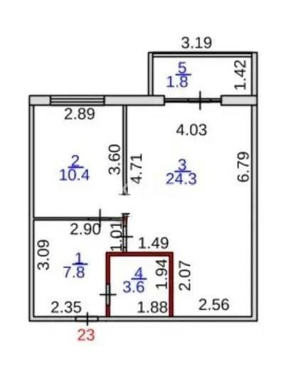 Продажа 2-комнатной квартиры, 50 м² в Караганде