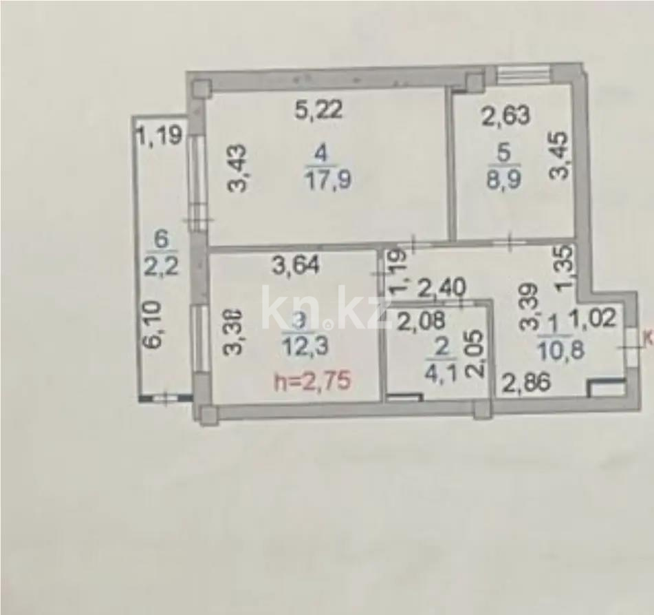 Продажа 2-комнатной квартиры, 56.4 м² в Астане - фото 5
