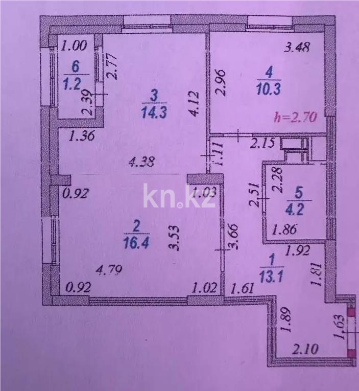 Продажа 2-комнатной квартиры, 60 м² в Астане - фото 3