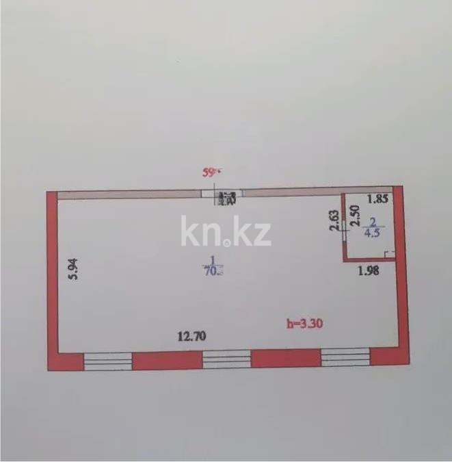 Продажа 1-комнатной квартиры, 74.8 м² в Астане
