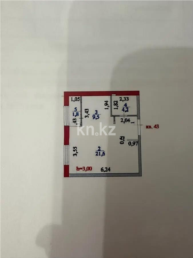 Продажа 1-комнатной квартиры, 40.7 м², ул. Е-15, дом  13 в Астане - фото 5