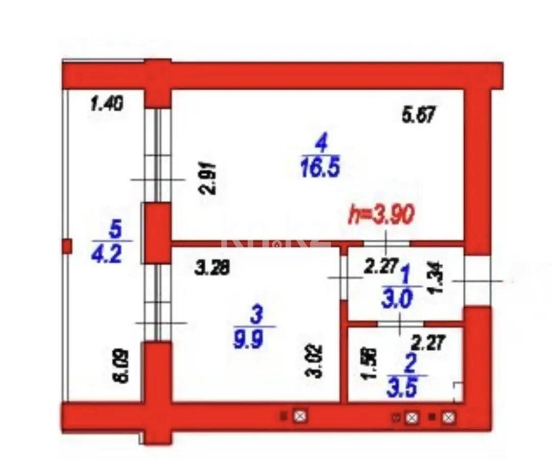 Продажа 1-комнатной квартиры, 38.7 м² в Астане
