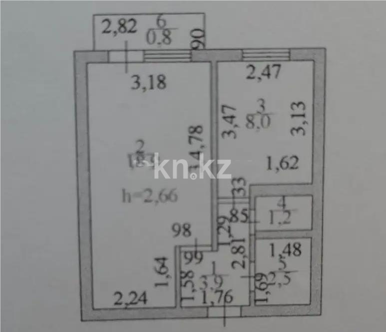 Продажа 1-комнатной квартиры, 35.3 м² в Астане - фото 6