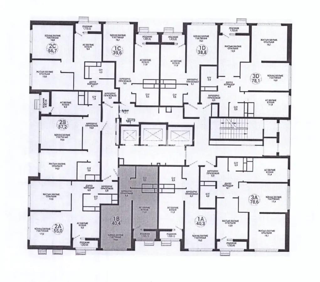 Продажа 1-комнатной квартиры, 40.4 м² в Астане