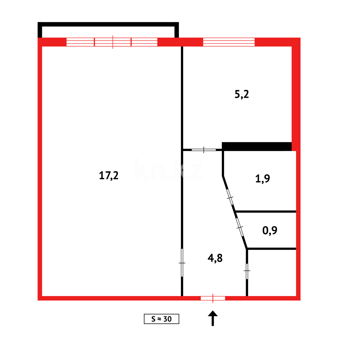 Продажа 1-комнатной квартиры, 30 м² в Темиртау - фото 10