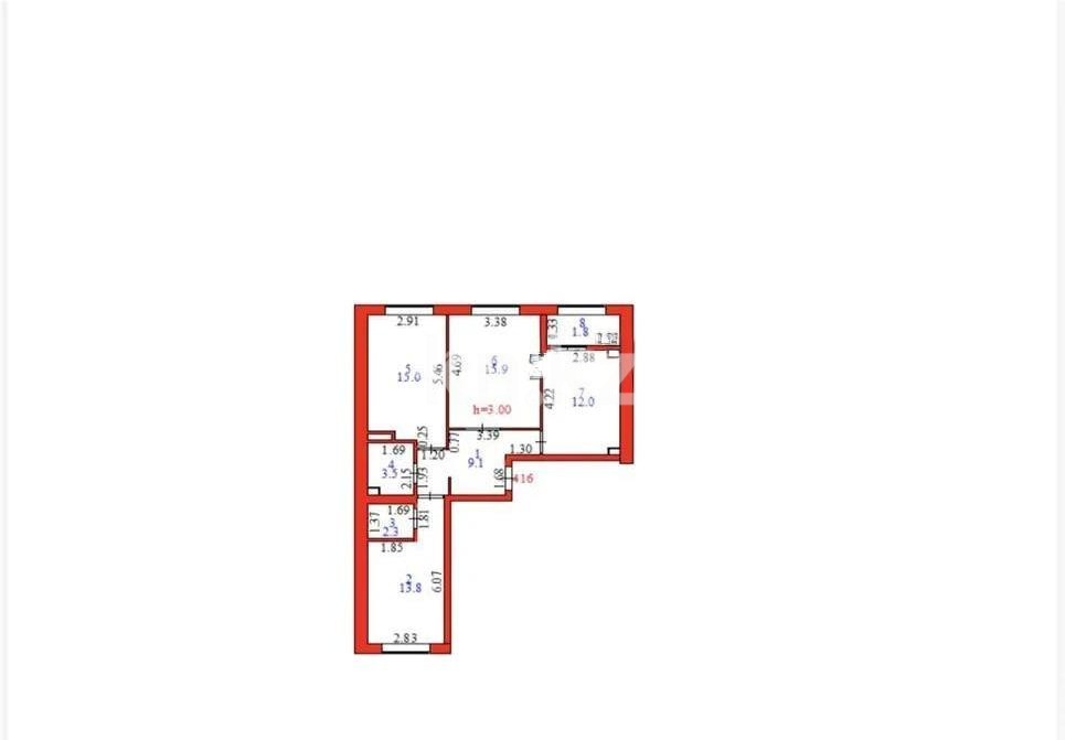 Продажа 3-комнатной квартиры, 75 м² в Астане