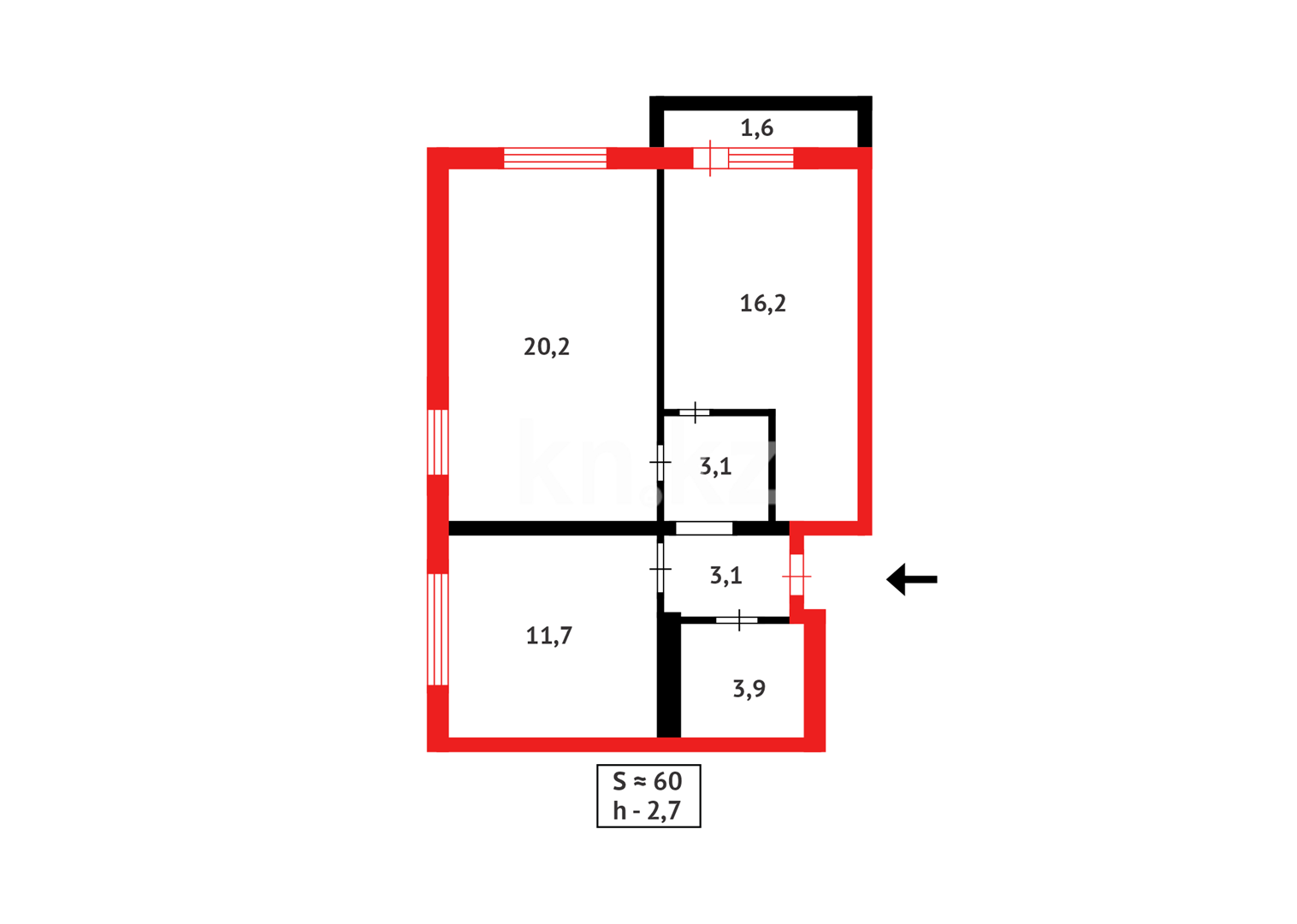 Продажа 2-комнатной квартиры, 60 м² в Астане - фото 18