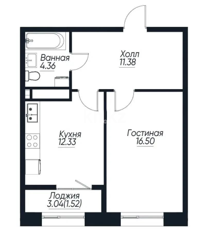 Продажа 1-комнатной квартиры, 46 м², пр. Сейфуллина, дом  467г в Алматы