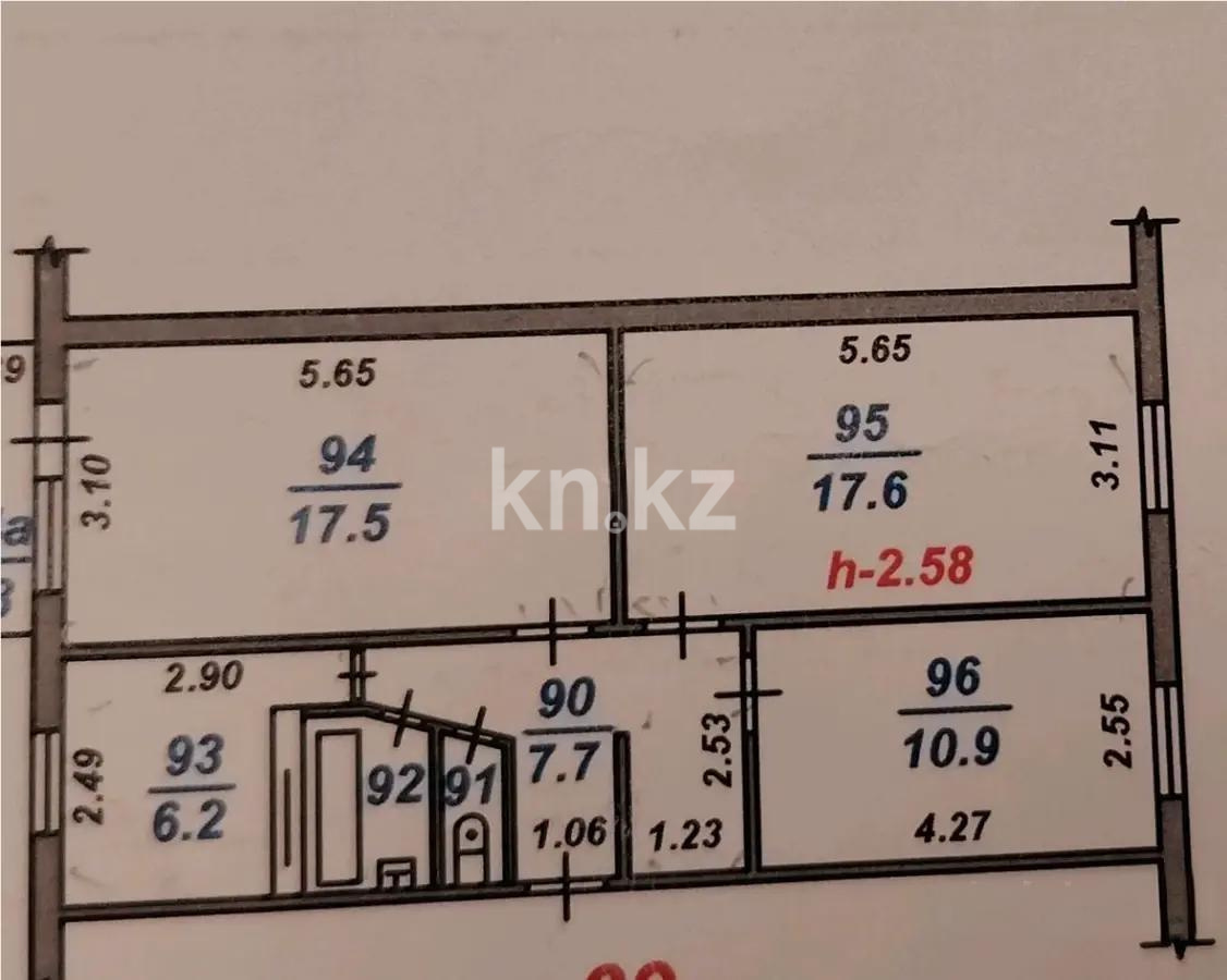 Продажа 3-комнатной квартиры, 63 м² в Алматы