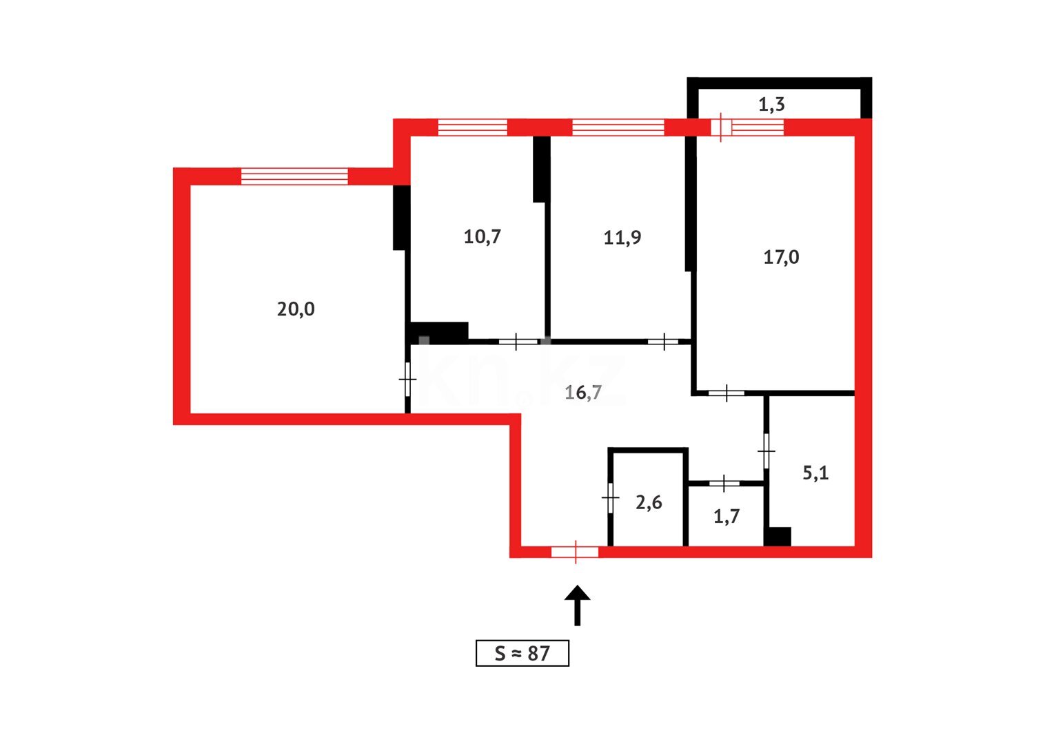 Продажа 3-комнатной квартиры, 87 м² в Астане - фото 14