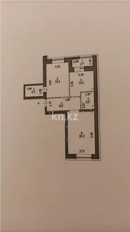 Продажа 2-комнатной квартиры, 66 м² в Астане