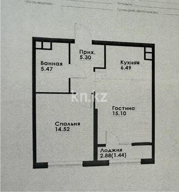 Продажа 2-комнатной квартиры, 48.32 м² в Алматы