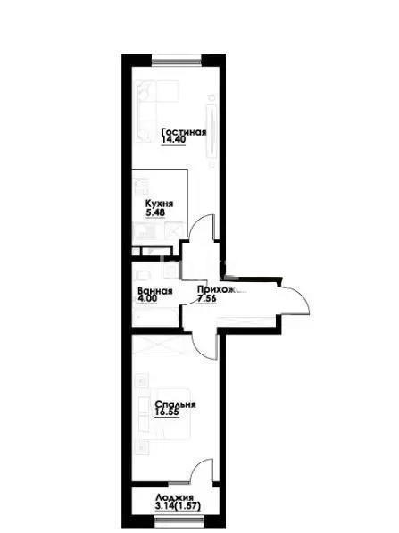 Продажа 2-комнатной квартиры, 50 м², ул. Фадеева, дом  38г в Алматы