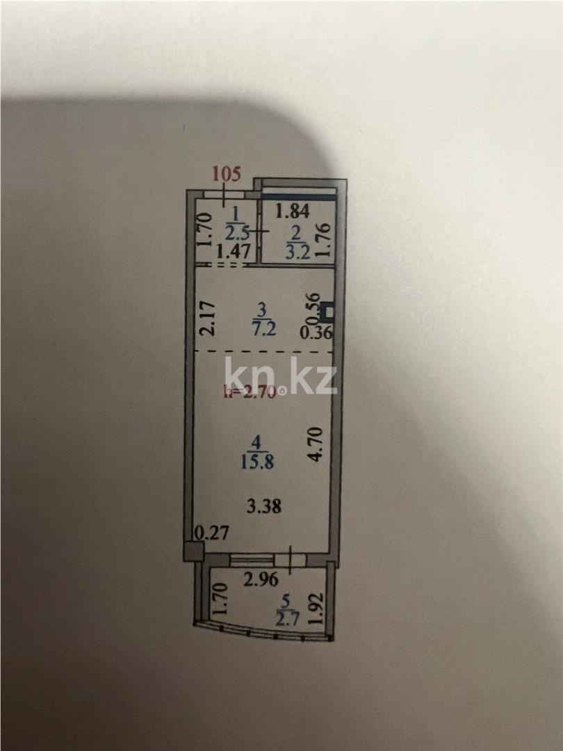 Продажа 1-комнатной квартиры, 31.4 м², ул. Айтматова в Астане - фото 3