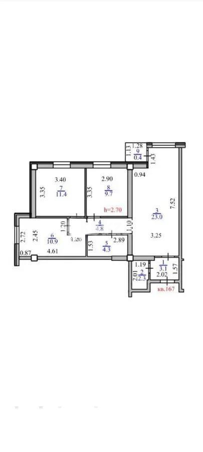 Продажа 3-комнатной квартиры, 69.9 м², ул. Ауэзова, дом  2/8 в Алматы - фото 5