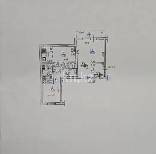 Продажа 2-комнатной квартиры, 65.9 м², мкр-н Самал-2, дом  52 в Алматы - фото 8