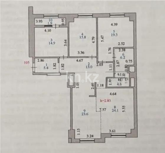 Продажа 4-комнатной квартиры, 131 м² в Астане - фото 5