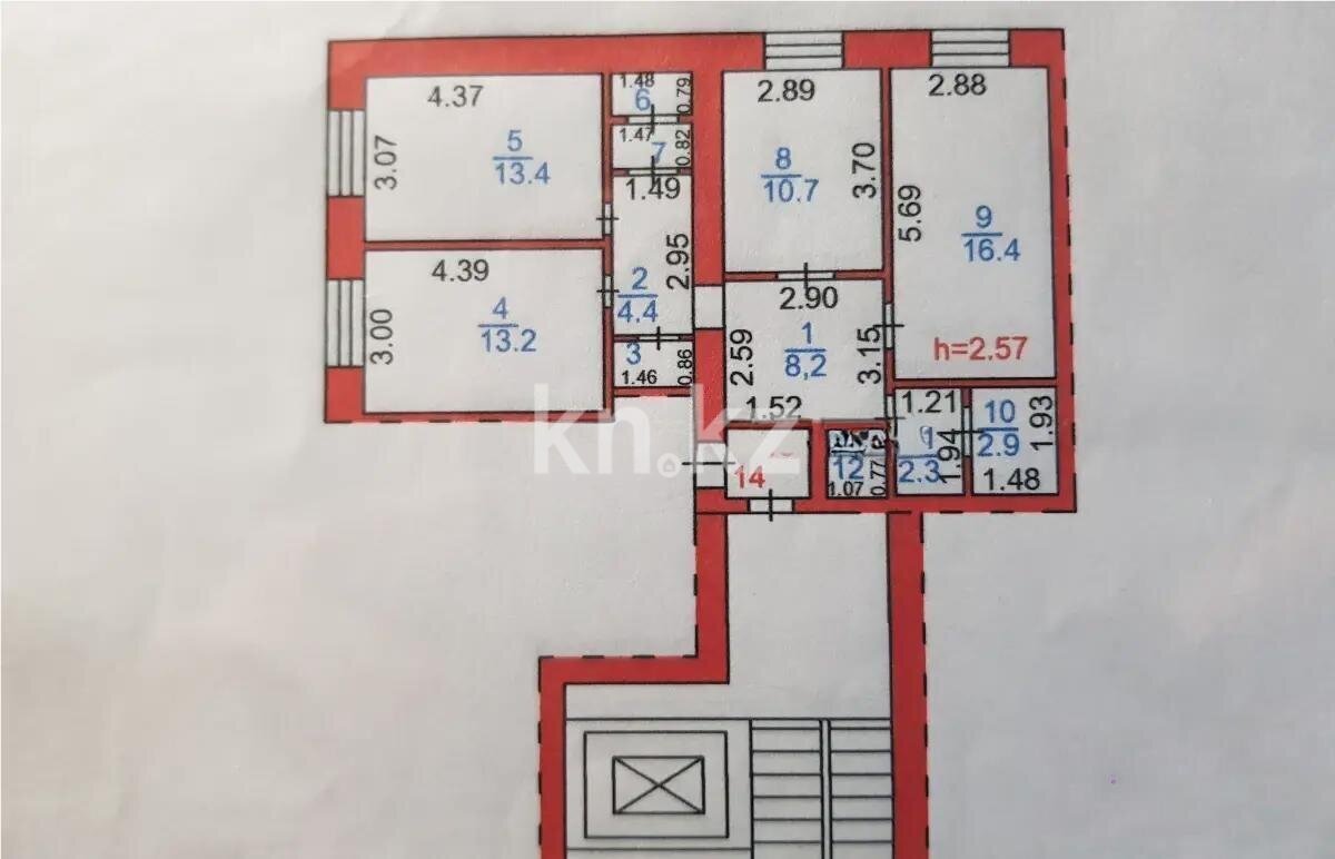 Продажа 3-комнатной квартиры, 76 м² в Караганде - фото 7
