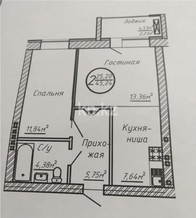 Продажа 2-комнатной квартиры, 46 м² в Астане - фото 3