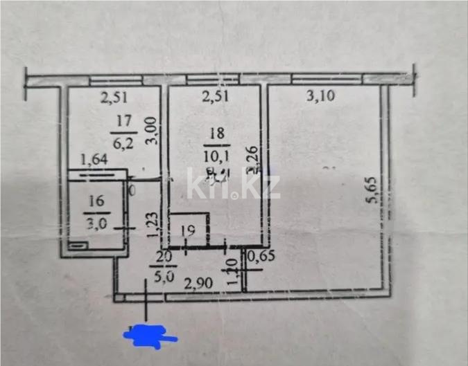 Продажа 2-комнатной квартиры, 43.3 м² в Алматы