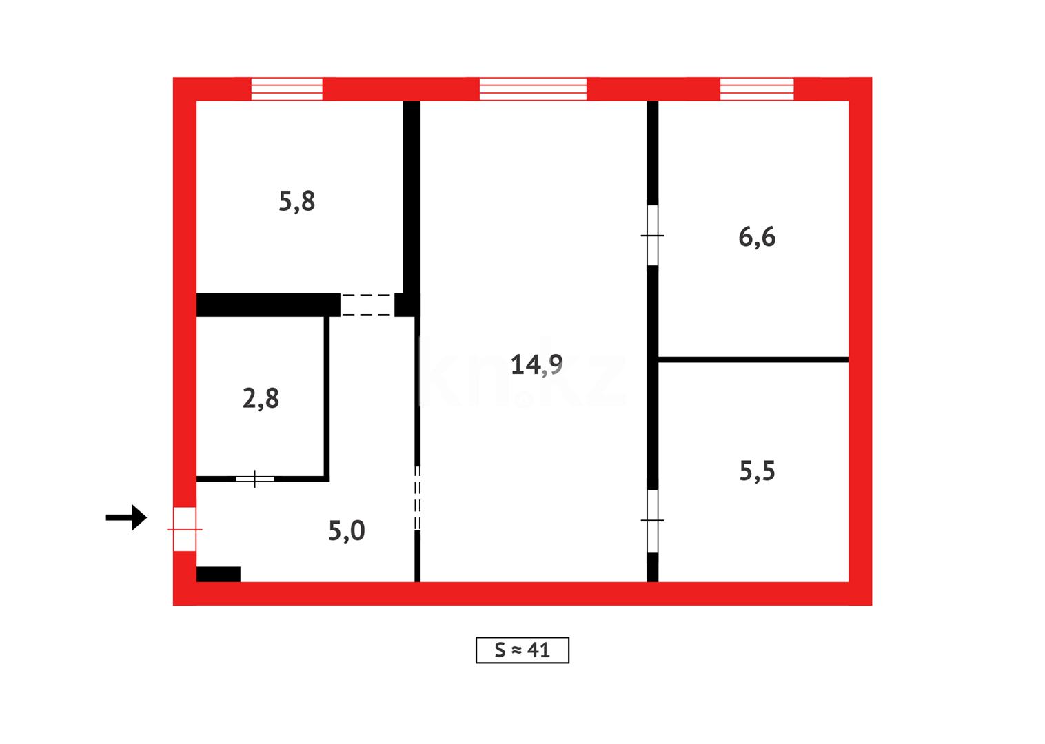 Продажа 3-комнатной квартиры, 40.6 м² в Астане - фото 16