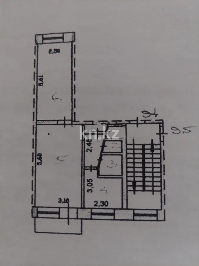 Продажа 2-комнатной квартиры, 45 м² в Караганде