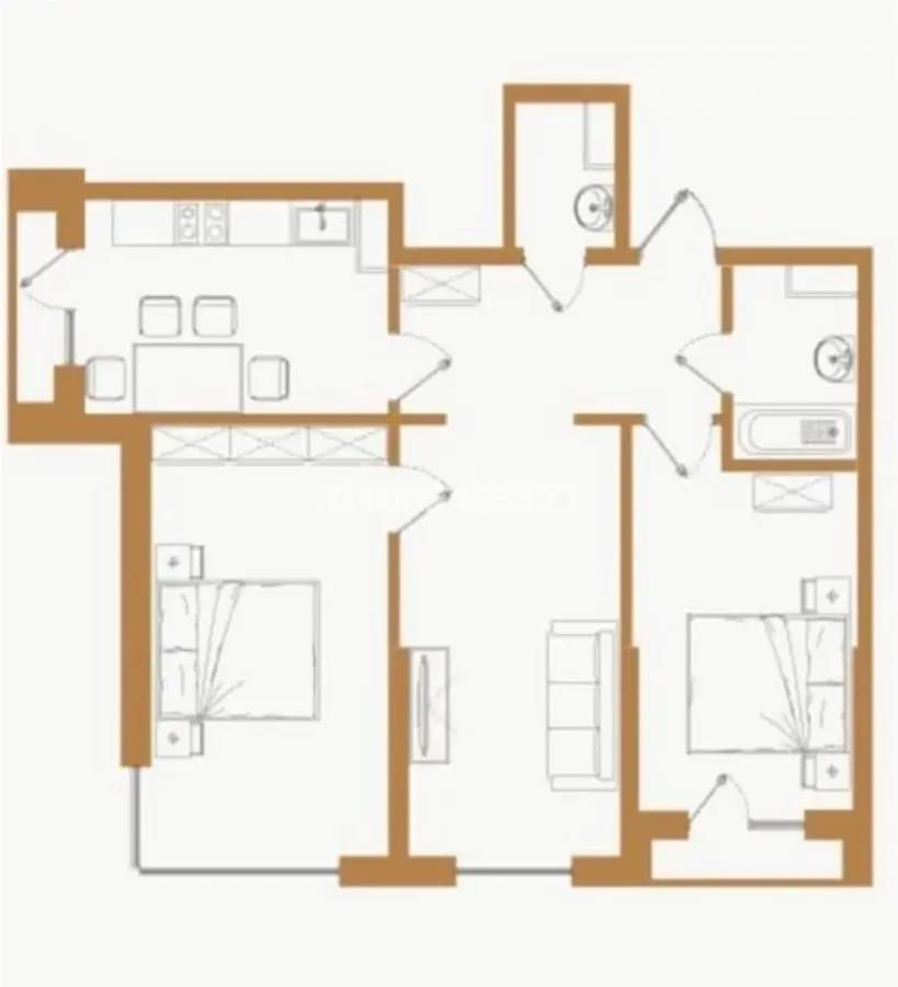 Продажа 3-комнатной квартиры, 73.91 м², ул. Байге, дом  12а/1 в Алматы