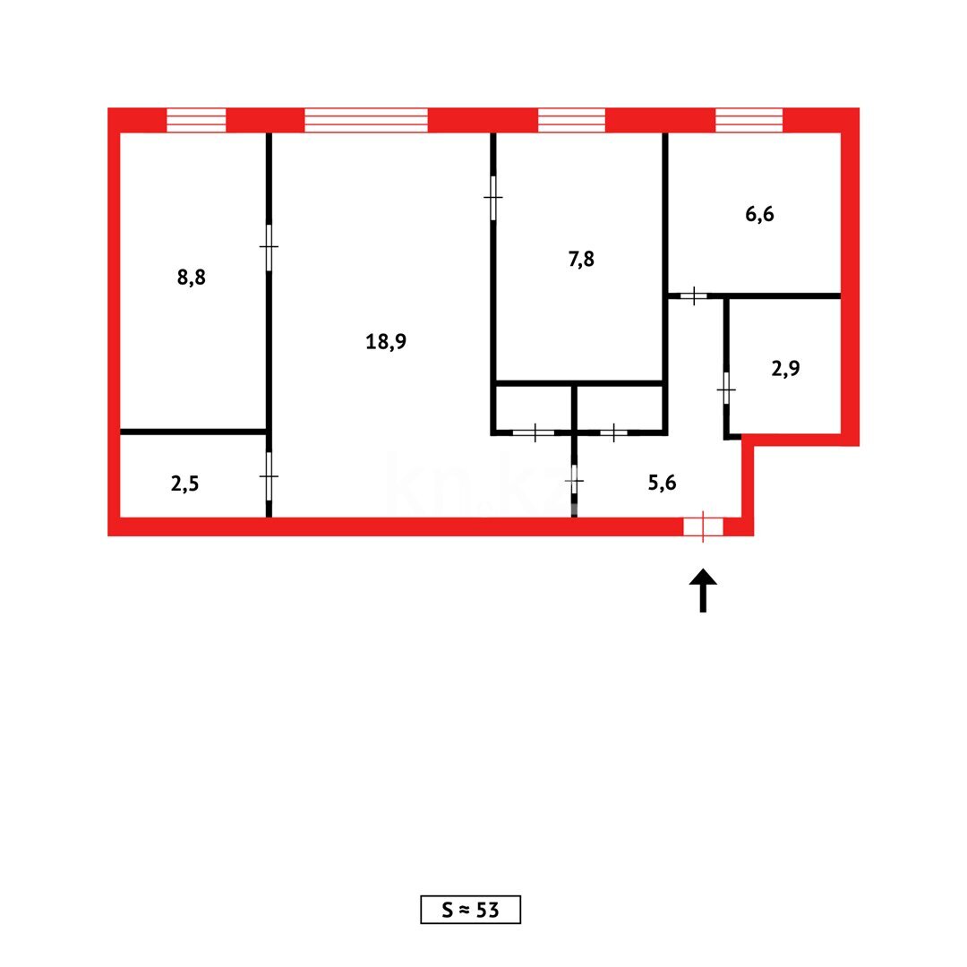Продажа 3-комнатной квартиры, 53 м² в Темиртау - фото 10